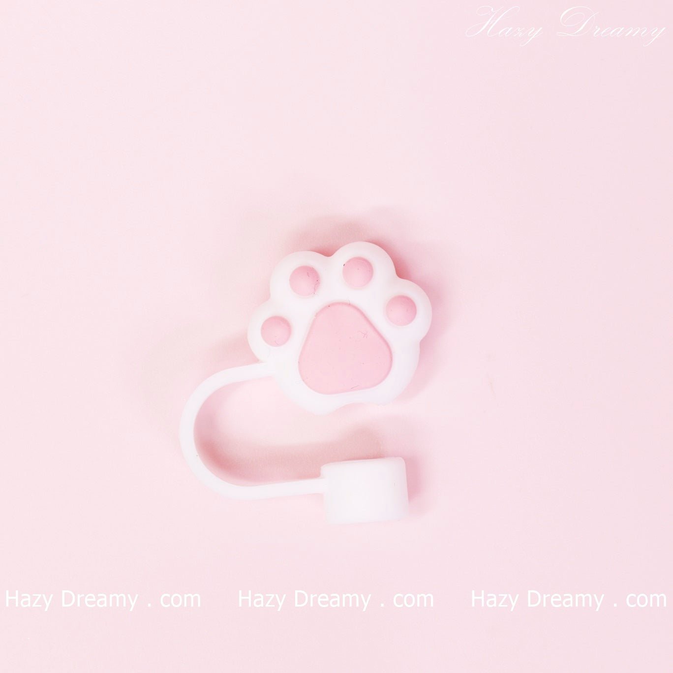 Cute Cat Paw Straw Cover (Round) for Tumblers and Cups - Perfect for School and On - the - Go - Hazy Dreamy: Online Stationery Store