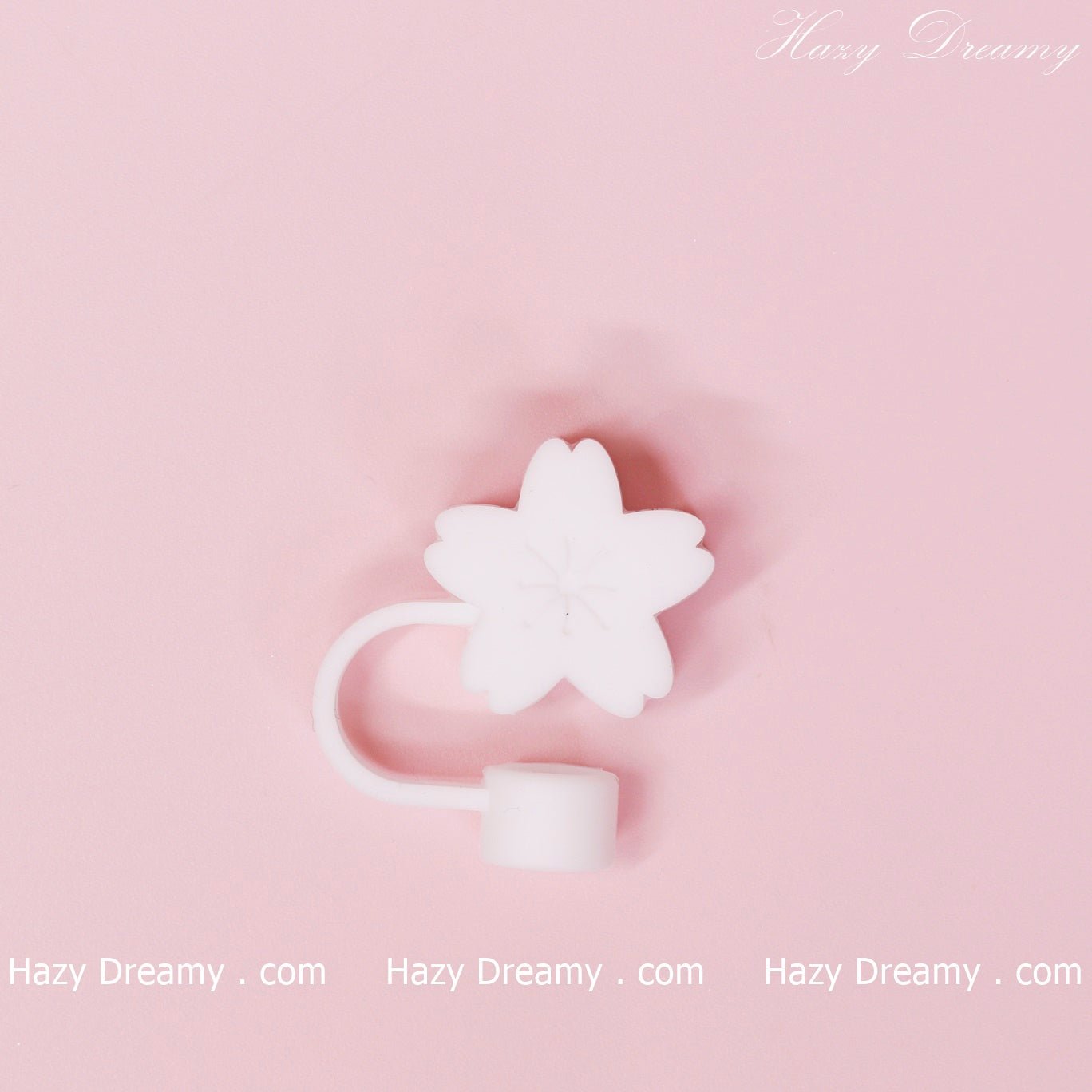 Cute White Flower Straw Cover for Tumblers and Cups - Perfect for School and On - the - Go - Hazy Dreamy: Online Stationery Store