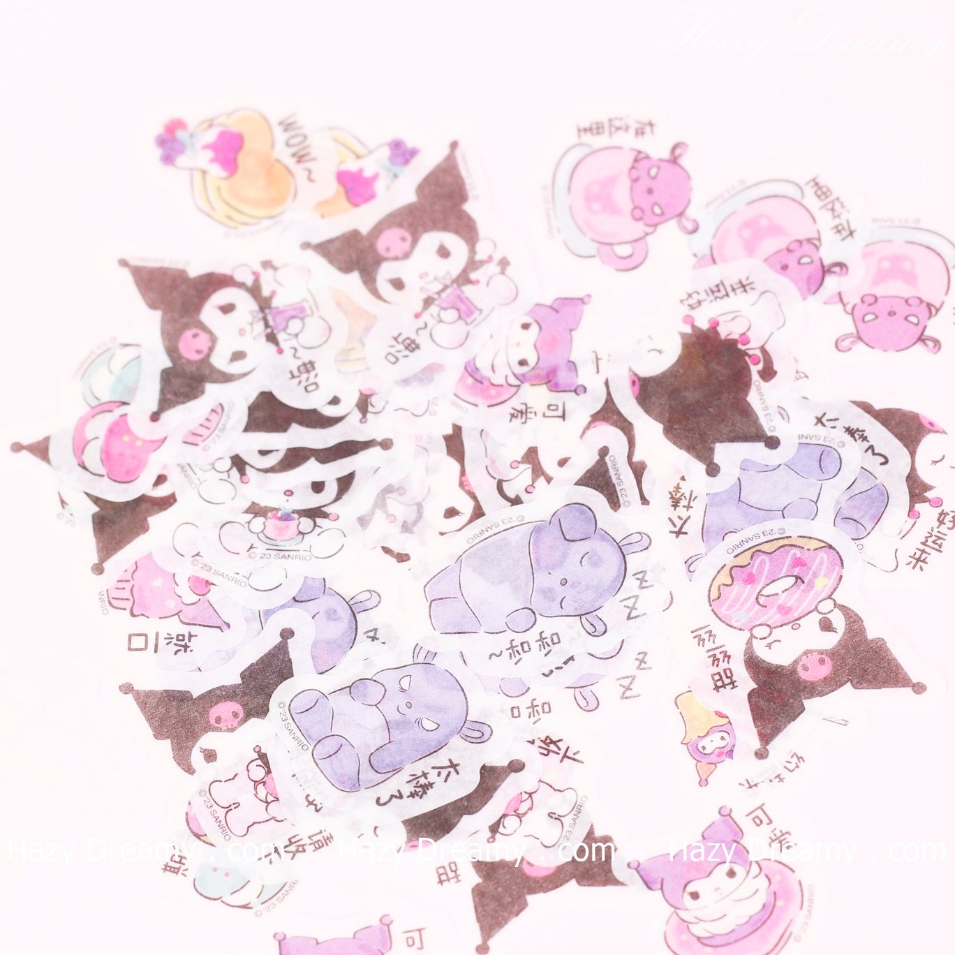 Kuromi Kawaii Stickers Pack - Cute and Colorful Sanrio Adhesive Decals - Hazy Dreamy: Online Stationery Store