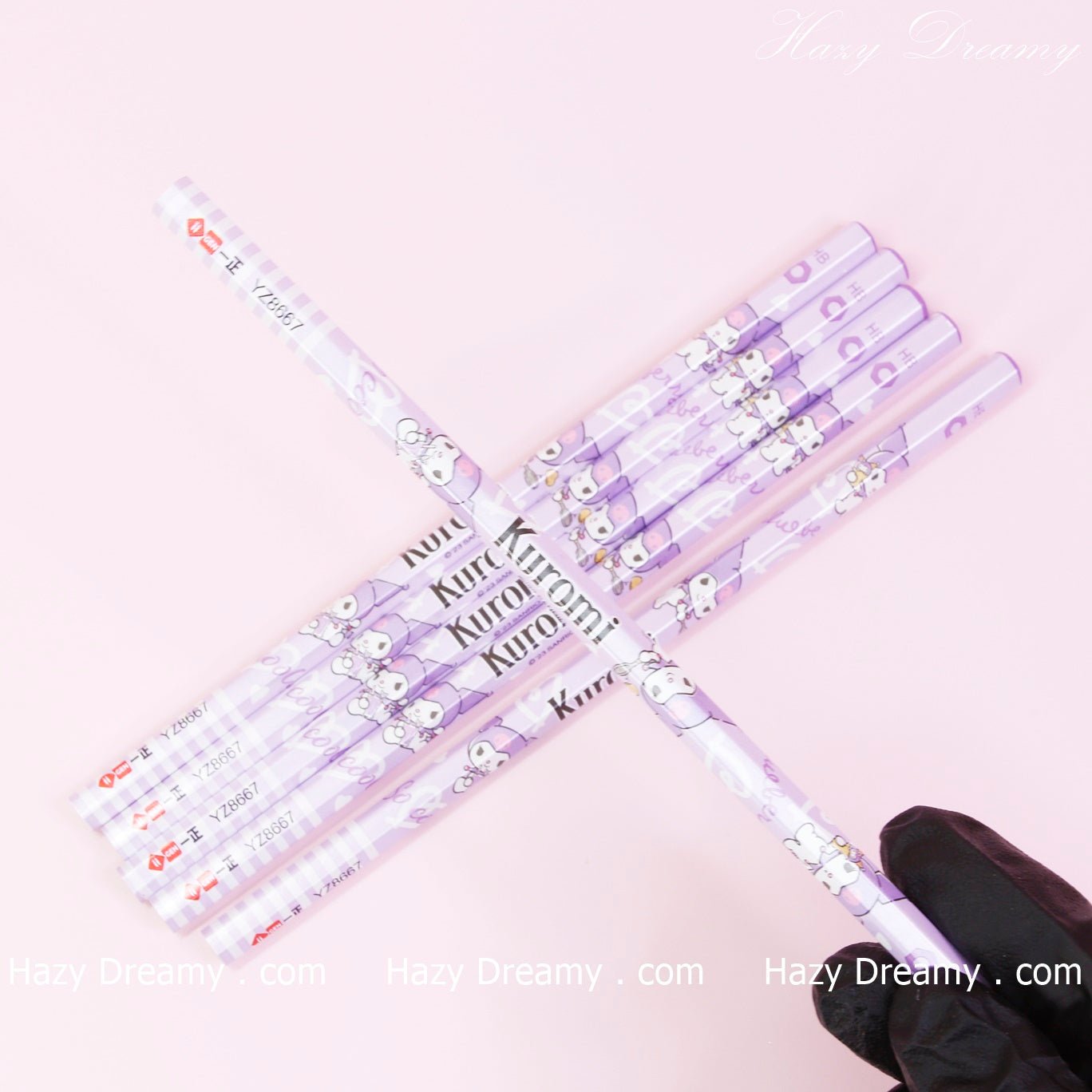 Kuromi Purple Pencils Set - Adorable Writing Essentials for Hello Kitty and Friends Fans - Hazy Dreamy: Online Stationery Store