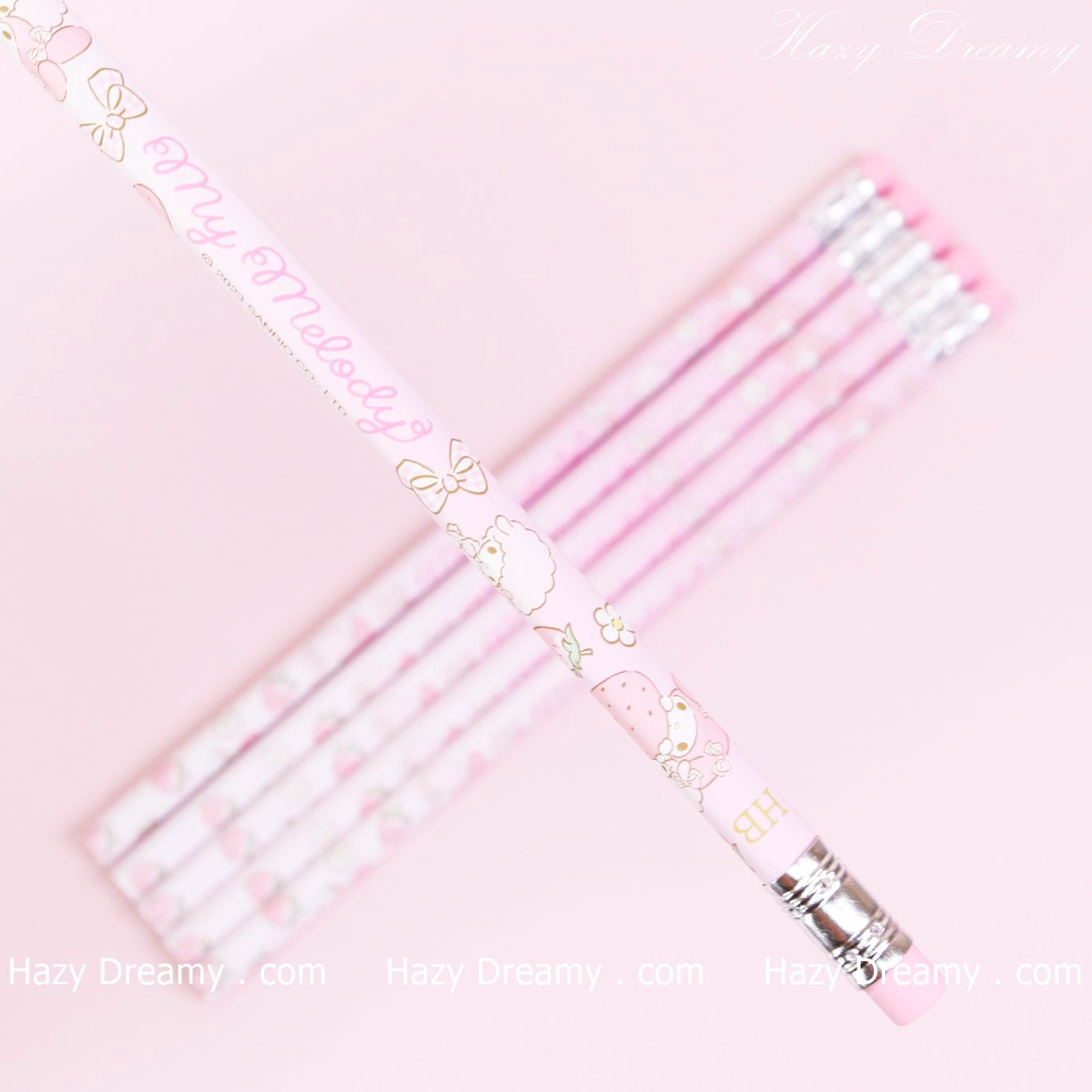 My Melody Pink Pencils Set - Cute and Collectible Stationery for My Melody Fans - Hazy Dreamy: Online Stationery Store
