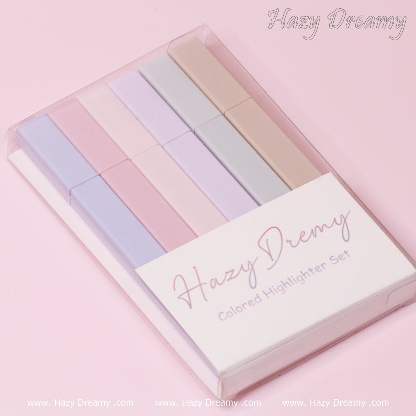 Hazy Dreamy Pastel Colored Highlighter Set - Essential Stationery for Creative Minds - Hazy Dreamy: Online Stationery Store