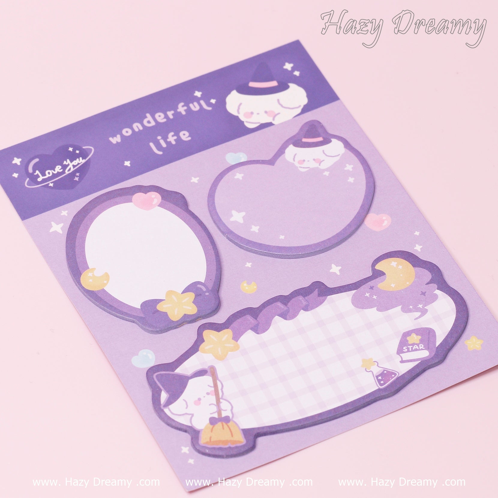 Kawaii Cartoon Animal Sticky Notes - Hazy Dreamy: School Stationery
