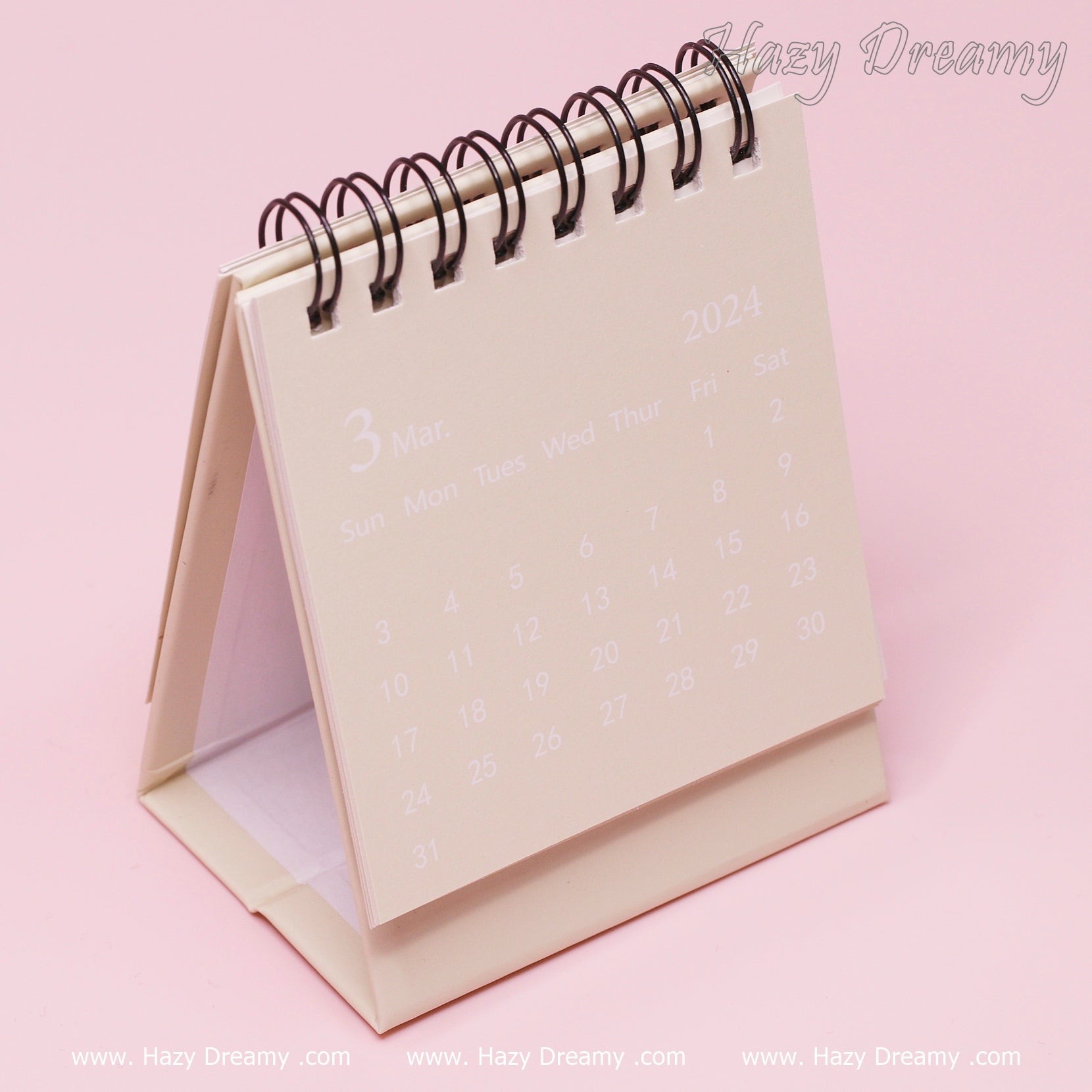 Pastel Paige Mini Calendar 2024 - Hazy Dreamy: School Stationery