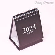 Black Mini Calendar 2024 - Hazy Dreamy: School Stationery