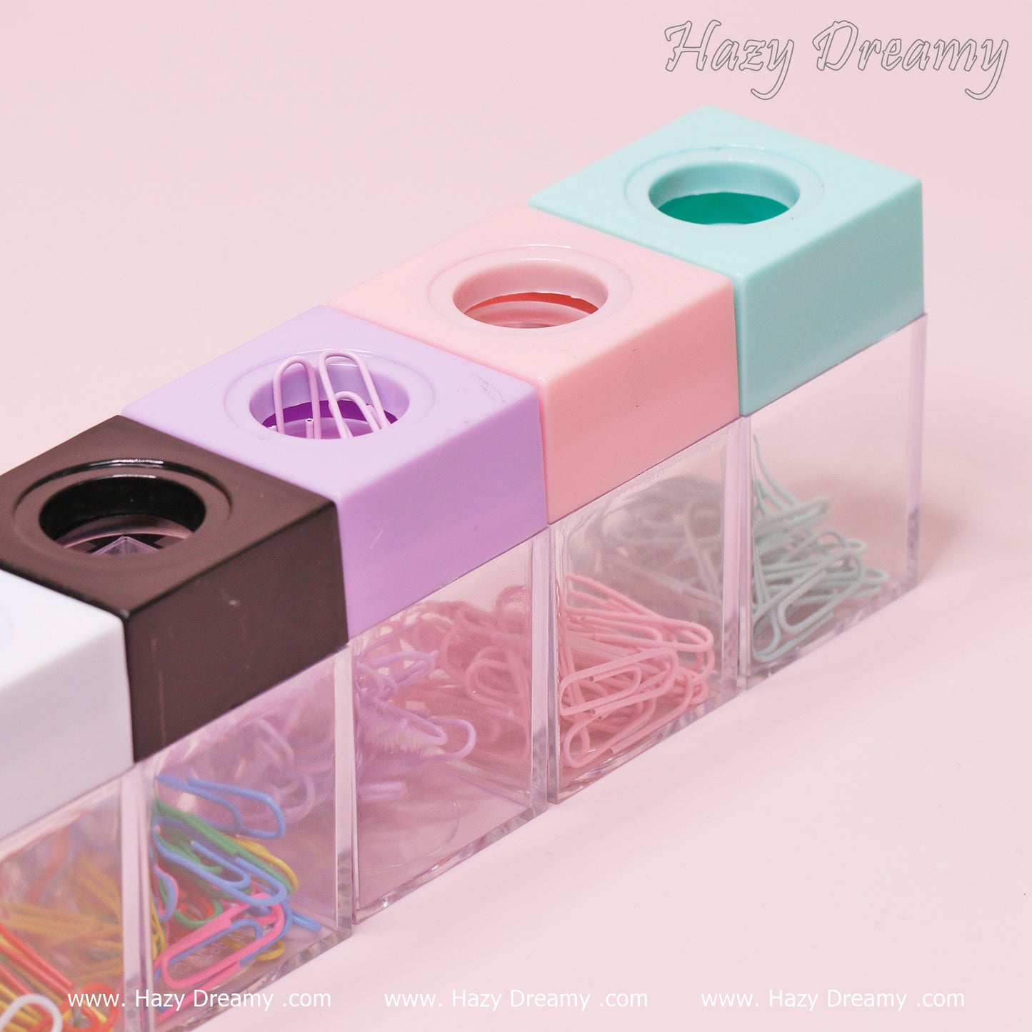 Cute Colorful Paper Clips (Magnetic Box) - Hazy Dreamy: School Stationery