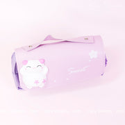 Cute Cat Pen & Pencil Case (Purple) - Adorable Stationery Organizer for Girls