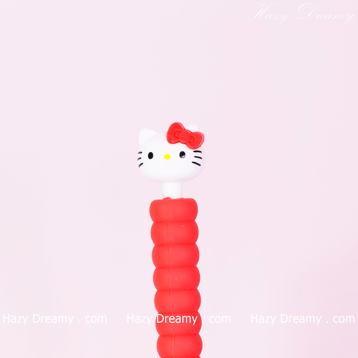 Hello Kitty Mechanical Pencil with a cute Hello Kitty topper and spiral grip, perfect for writing and collecting.