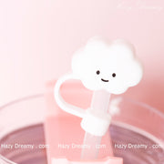 Cute Cloud Straw Cover for Tumblers and Cups - Perfect for School and On-the-Go