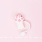 Cute Pet Paw Straw Cover (Long) for Tumblers and Cups - Perfect for School and On-the-Go