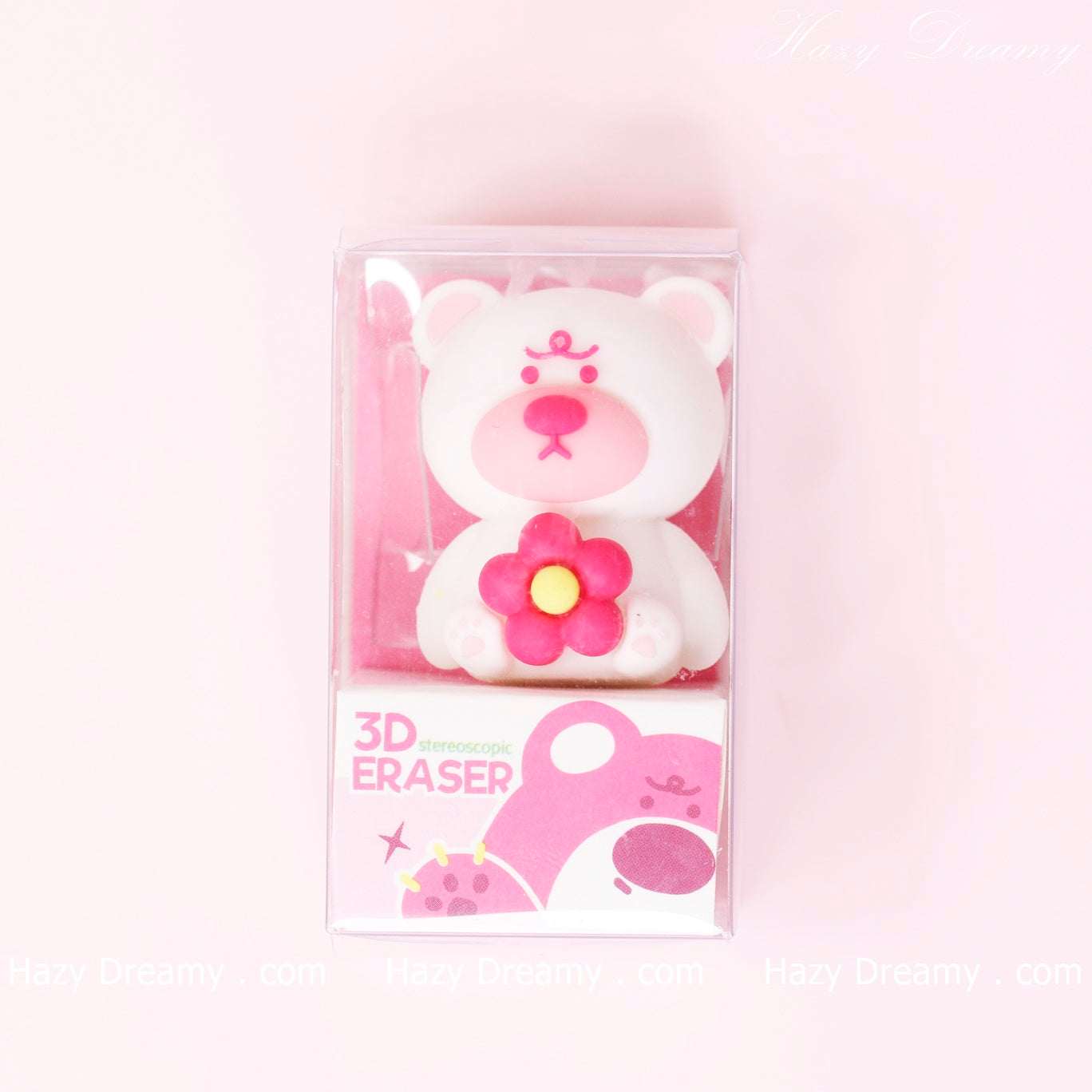 Charming White Bear 3D Eraser - Ideal for Kids and Stationery Enthusiasts