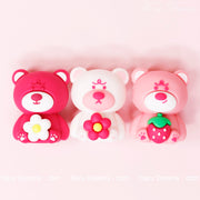 Charming Soft Pink Bear 3D Eraser - Ideal for Kids and Stationery Enthusiasts